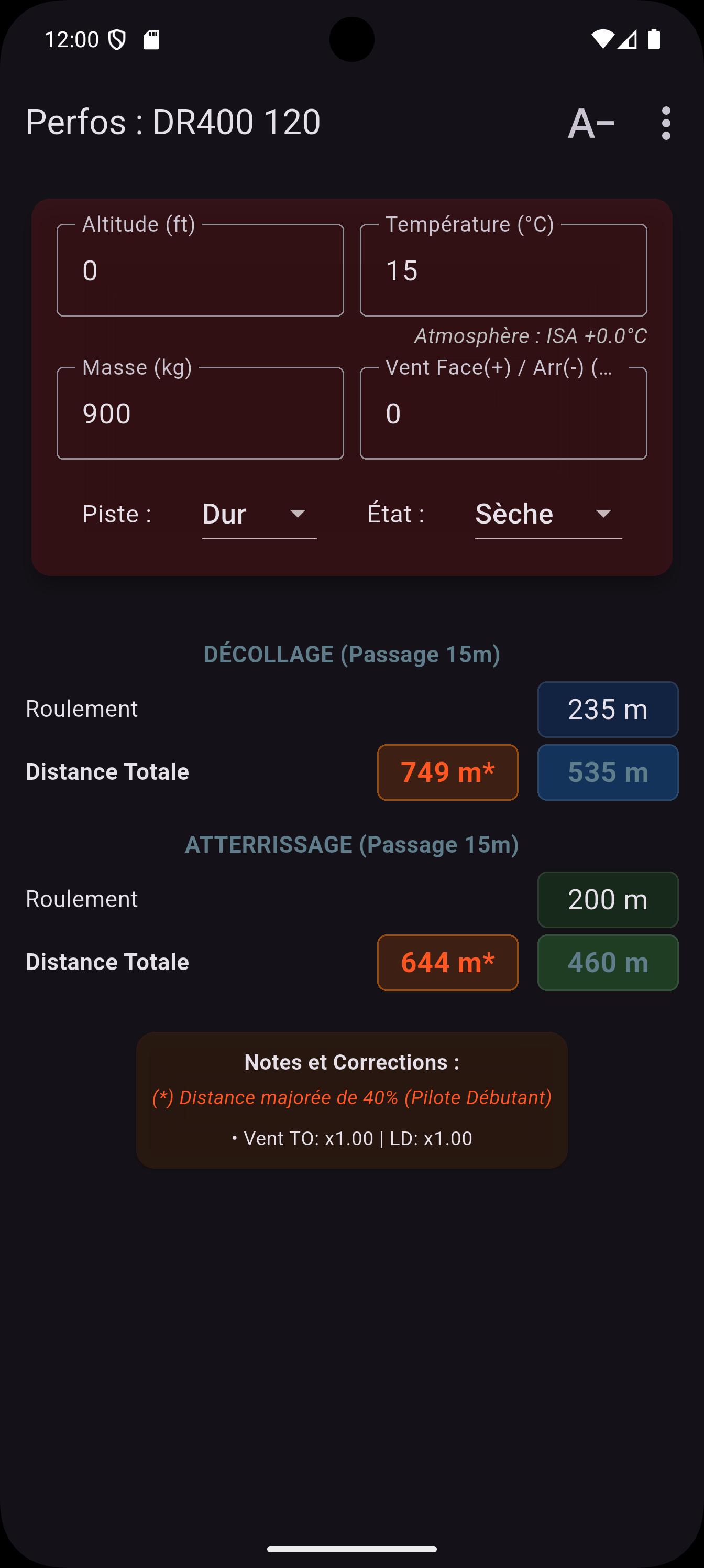 Capture d'écran Perfos